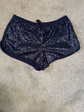 Victoria’s Secret blue sequin sleep shorts